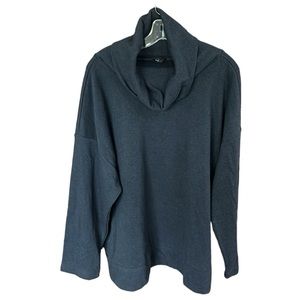 NEW Talbots Plus 3X Charcoal Gray Cowl Neck Knit Pullover Discounted Shipping